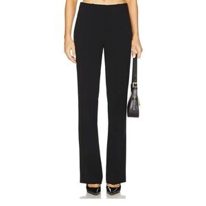 Theory High-Rise Flare Pants Black | Compact Crepe Work Trouser | Size 8